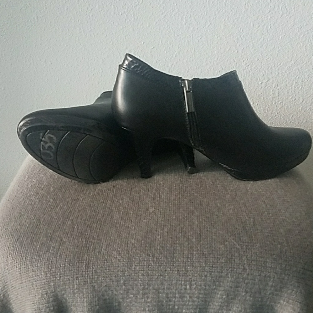 Black Booties With Alligator Print Trim - image 3